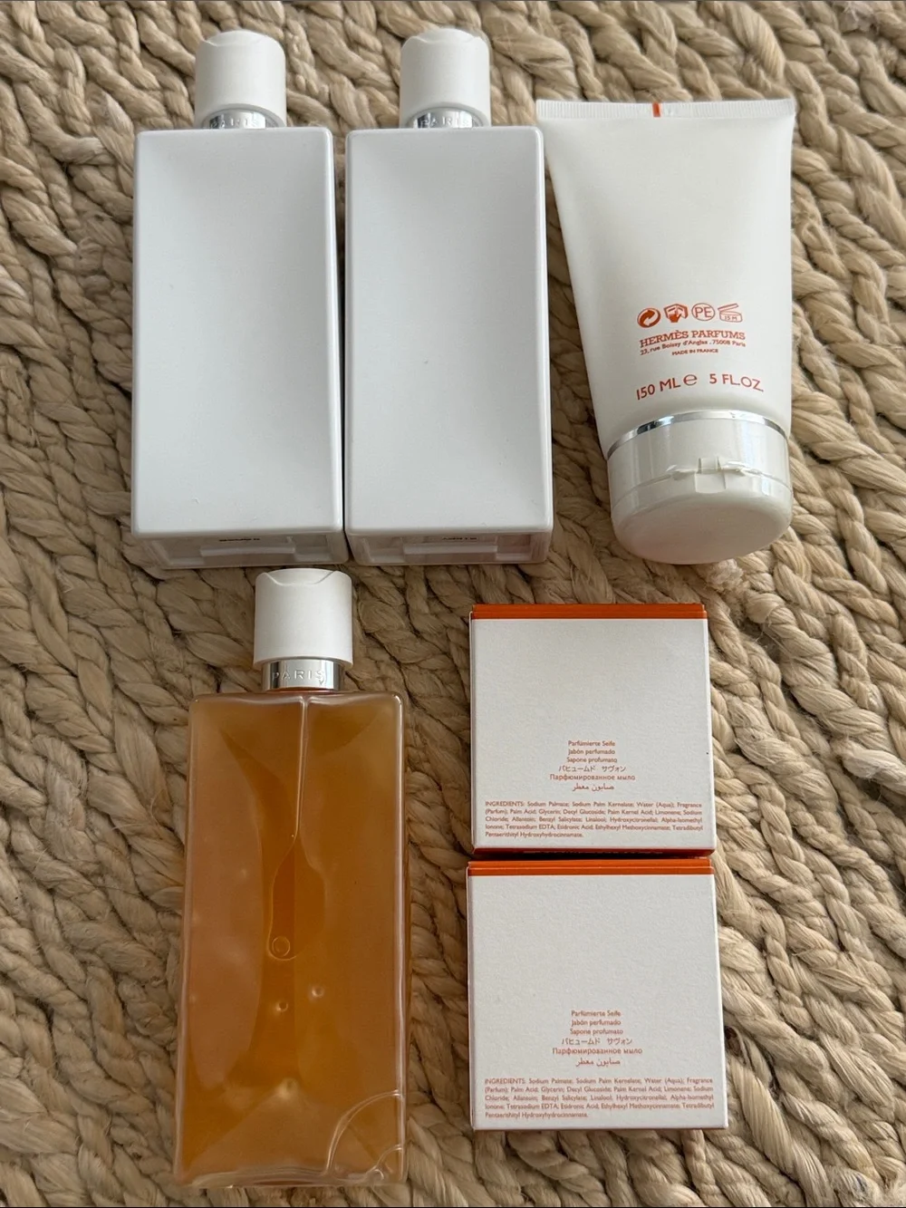 Hermes Eau des Merveilles Bath & Body Set - Shampoo/Conditioner/Bath gel/Soap